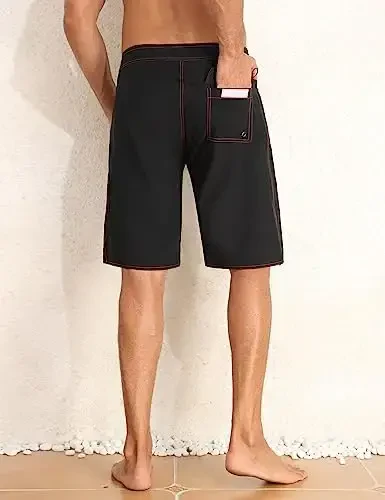 Nonwe erkaklar uchun kompressiyali astarli suzish shortiklari 2 in 1 tez quriydigan cho'milish kostyumlari yuk surf taxtasi cho'ntakli shortilar - 5