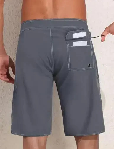 Nonwe erkaklar uchun kompressli ichlikli suzish shortilari 2 in 1 tez quriydigan cho'milish kostyumlari yuk surf taxtasi cho'ntakli shortilar - 5