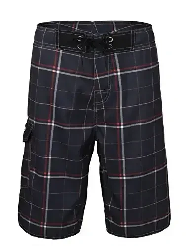Nonwe Men's Solid Lightweight Beach Shorts Half Pants with Lining 