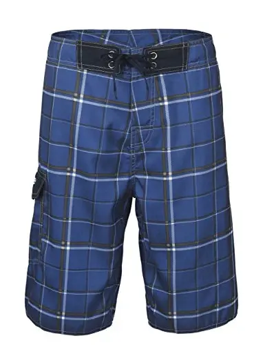 Nonwe Men's Solid Lightweight Beach Shorts Half Pants with Lining - Nonwe