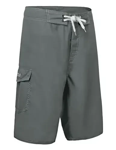 Nonwe Men's Solid Lightweight Beach Shorts Half Pants with Lining - NONWE (1)