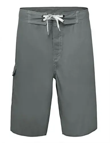 Nonwe Men's Solid Lightweight Beach Shorts Half Pants with Lining 