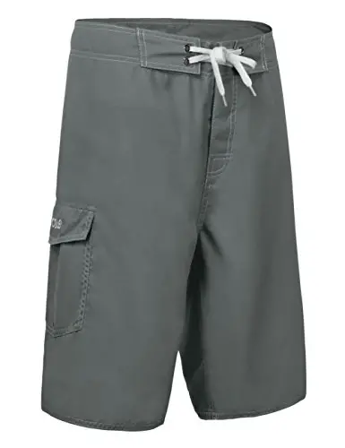 Nonwe Men's Solid Lightweight Beach Shorts Half Pants with Lining - 2