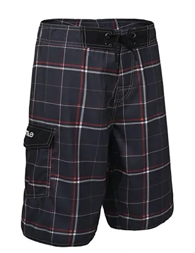 Nonwe Men's Solid Lightweight Beach Shorts Half Pants with Lining - NONWE (1)