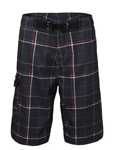 Nonwe Men's Solid Lightweight Beach Shorts Half Pants with Lining - 1