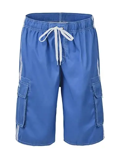 Nonwe Men's Beachwear Board Shorts Quick Dry with Mesh Lining Swim Trunks 