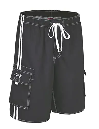 Nonwe Men's Beachwear Board Shorts Quick Dry with Mesh Lining Swim Trunks - 2