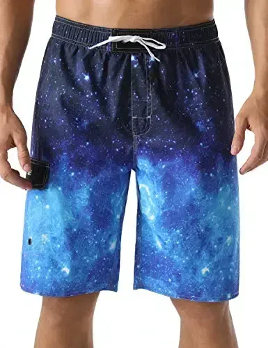 Nonwe Men's Beachwear Summer Holiday Swim Trunks Quick Dry Striped - NONWE (1)