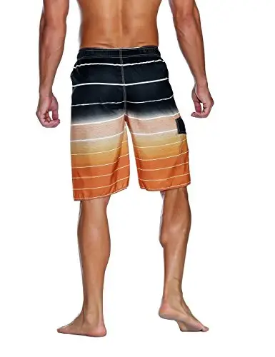 Nonwe Men's Beachwear Summer Holiday Swim Trunks Quick Dry Striped - 3