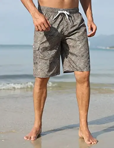 Nonwe Men's Beachwear Summer Holiday Swim Trunks Quick Dry Striped - 2