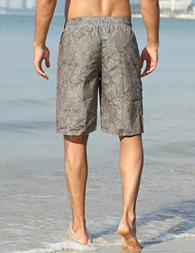 Nonwe Men's Beachwear Summer Holiday Swim Trunks Quick Dry Striped - 4