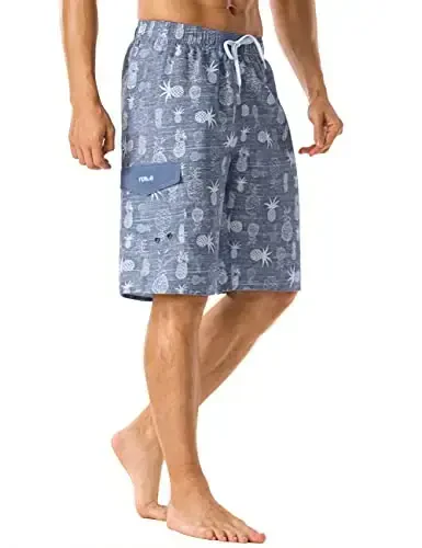 Nonwe Men's Beachwear Summer Holiday Swim Trunks Quick Dry Striped - 2