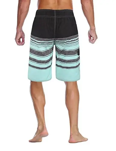 Nonwe Men's Beachwear Summer Holiday Swim Trunks Quick Dry Striped - 3