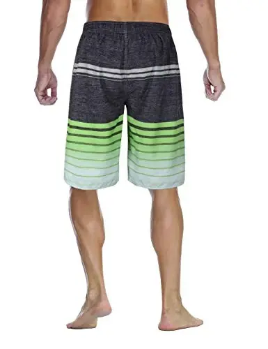 Nonwe Men's Beachwear Summer Holiday Swim Trunks Quick Dry Striped - 3