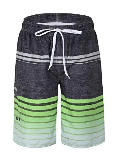 Nonwe Men's Beachwear Summer Holiday Swim Trunks Quick Dry Striped - 4