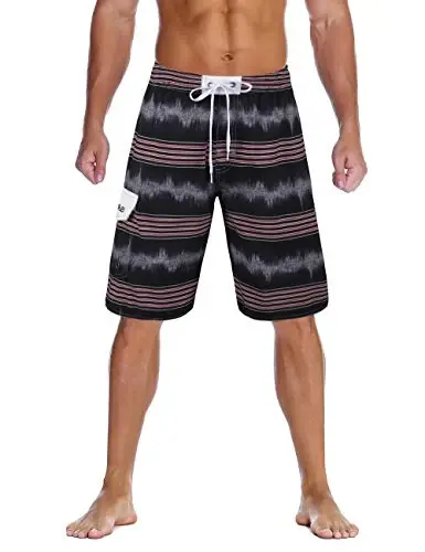 Nonwe Men's Beachwear Summer Holiday Swim Trunks Quick Dry Striped - 8