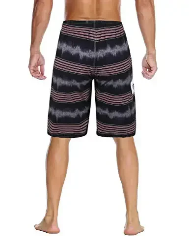 Nonwe Men's Beachwear Summer Holiday Swim Trunks Quick Dry Striped - 3