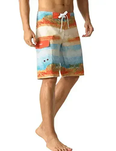 Nonwe Men's Sportwear Quick Dry Board Shorts with Lining - 2