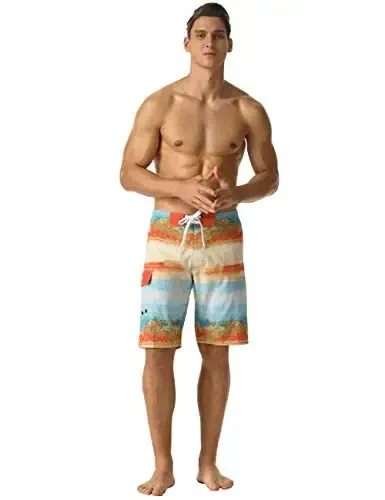 Nonwe Men's Sportwear Quick Dry Board Shorts with Lining - 4