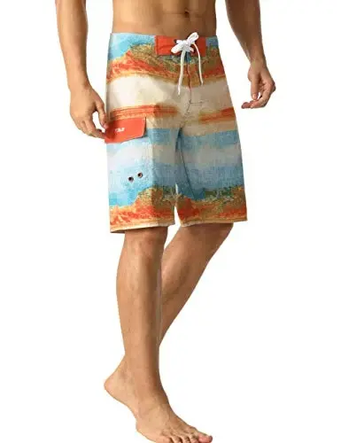 Nonwe Men's Sportwear Quick Dry Board Shorts with Lining - 2