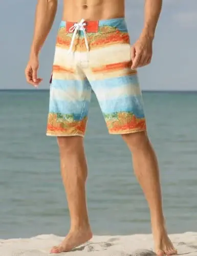 Nonwe Men's Sportwear Quick Dry Board Shorts with Lining - 7