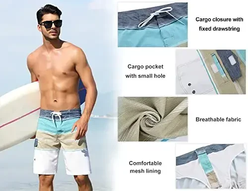 Nonwe Men's Sportwear Quick Dry Board Shorts with Lining - 5