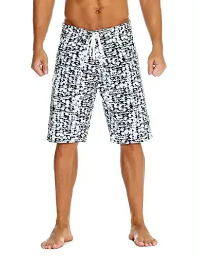 Nonwe Men's Sportwear Quick Dry Board Shorts with Lining - NONWE