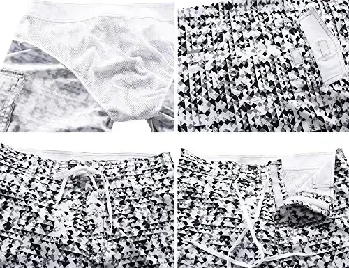 Nonwe Men's Sportwear Quick Dry Board Shorts with Lining - 4