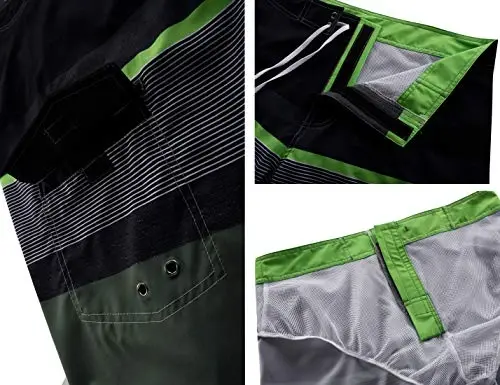 Nonwe Men's Sportwear Quick Dry Board Shorts with Lining - 4