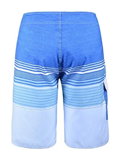 Nonwe Men's Swim Trunks Quick Dry Wave Pattern with Mesh Lining Board Shorts - 3