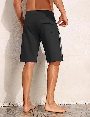 Nonwe Men's Swim Trunks with Compression Liner 2 in 1 Fast Dry Bathing Suits Cargo Surf Board Shorts with Pockets - 5