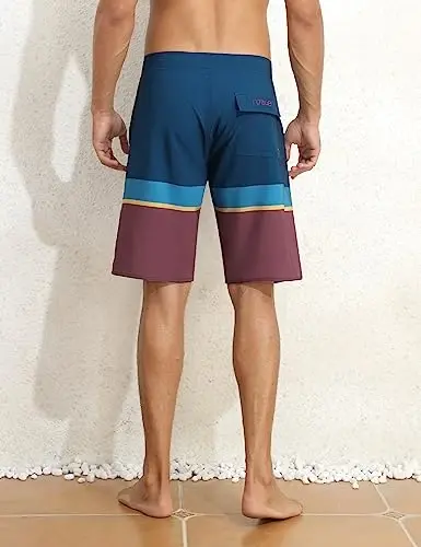 Nonwe Men's Swim Trunks with Compression Liner 2 in 1 Fast Dry Bathing Suits Cargo Surf Board Shorts with Pockets - 5