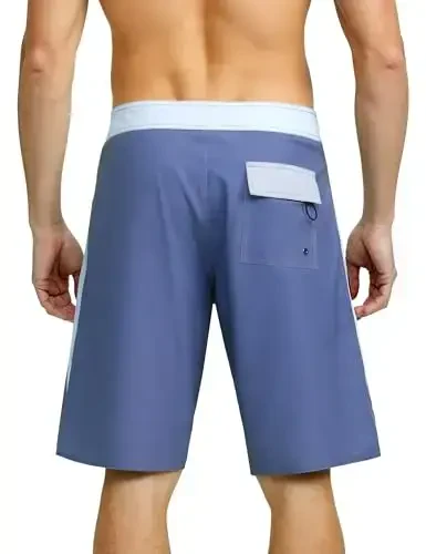 Nonwe Men's Swim Trunks with Compression Liner 2 in 1 Fast Dry Bathing Suits Cargo Surf Board Shorts with Pockets - 4