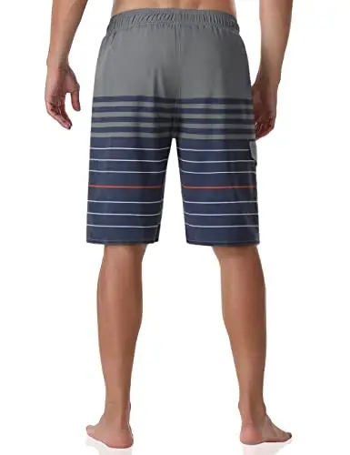 Nonwe Men's Beachwear Board Shorts Quick Dry with Mesh Lining Swim Trunks - 4