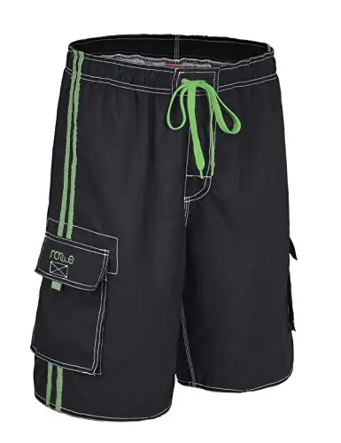Nonwe Men's Beachwear Board Shorts Quick Dry with Mesh Lining Swim Trunks - 3