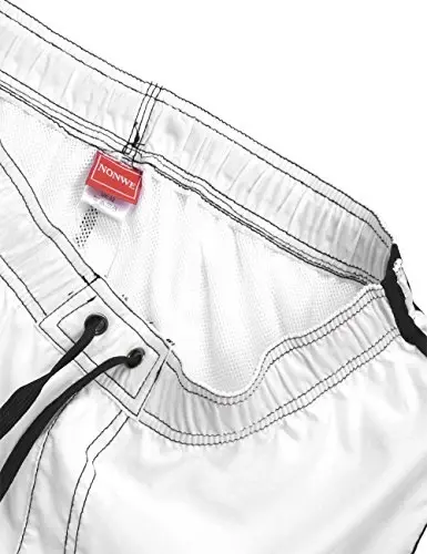 Nonwe Men's Beachwear Board Shorts Quick Dry with Mesh Lining Swim Trunks - 4