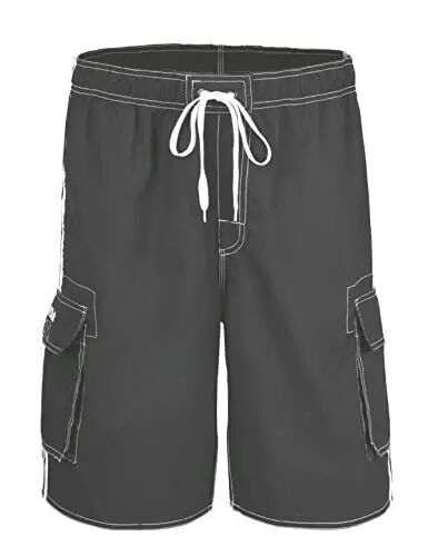 Nonwe Men's Beachwear Board Shorts Quick Dry with Mesh Lining Swim Trunks - Nonwe
