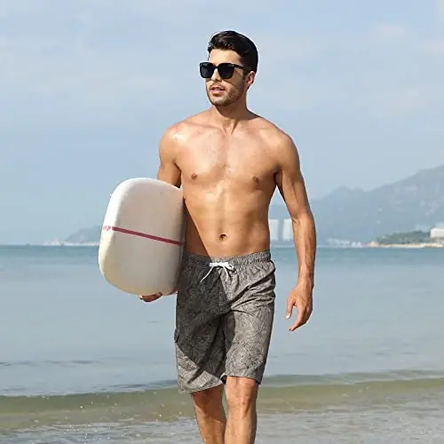 Nonwe Men's Beachwear Summer Holiday Swim Trunks Quick Dry Striped - 5