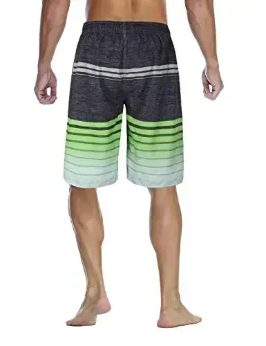 Nonwe Men's Beachwear Summer Holiday Swim Trunks Quick Dry Striped - 3