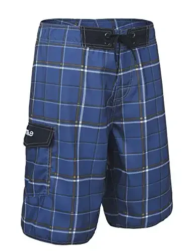 Nonwe Men's Solid Lightweight Beach Shorts Half Pants with Lining - 2