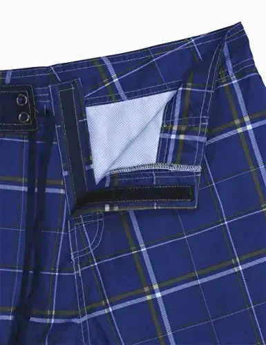 Nonwe Men's Solid Lightweight Beach Shorts Half Pants with Lining - 4