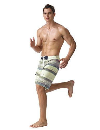 Nonwe Men's Sportwear Quick Dry Board Shorts with Lining - 11