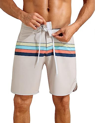 Nonwe Men's Sportwear Quick Dry Board Shorts with Lining - 5