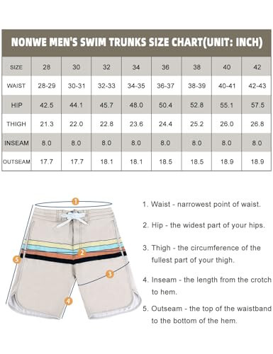 Nonwe Men's Sportwear Quick Dry Board Shorts with Lining - 7