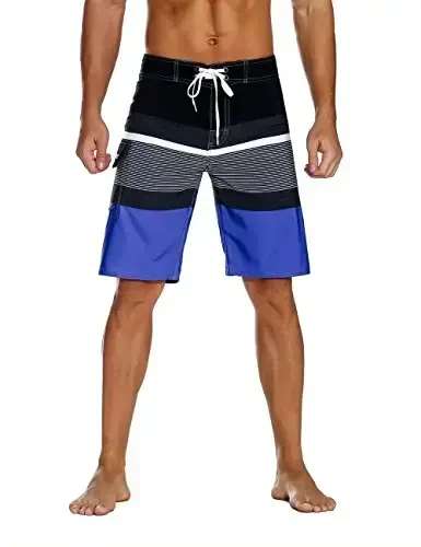 Nonwe Men's Sportwear Quick Dry Board Shorts with Lining - 1