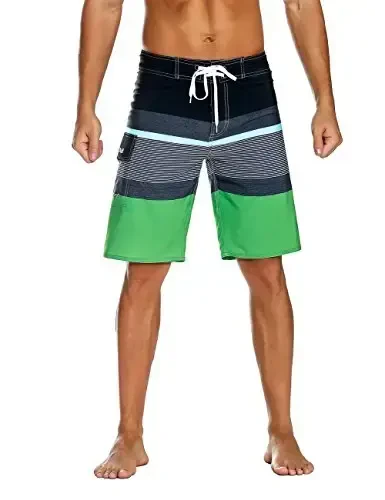 Nonwe Men's Sportwear Quick Dry Board Shorts with Lining 