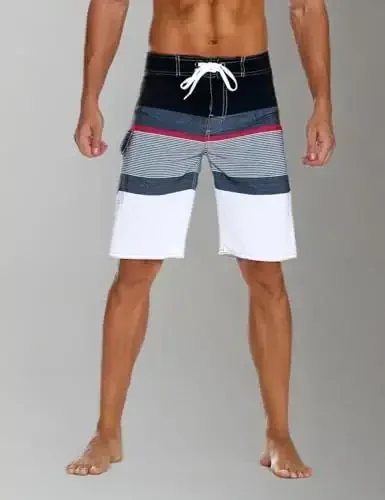 Nonwe Men's Sportwear Quick Dry Board Shorts with Lining - 5