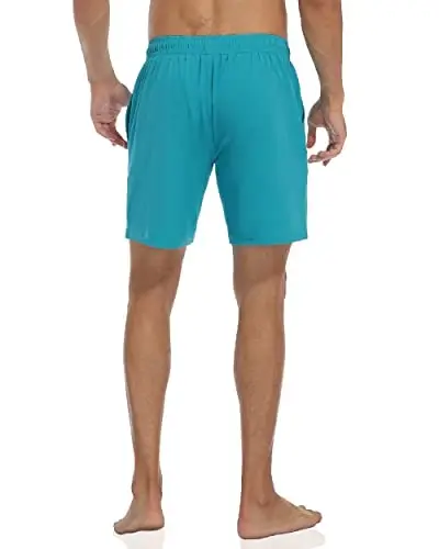 Nonwe Mens Swim Trunks with Compression Liner Quick Dry Hawaiian Bathing Suits 2 in 1 Board Shorts with Pockets - 3