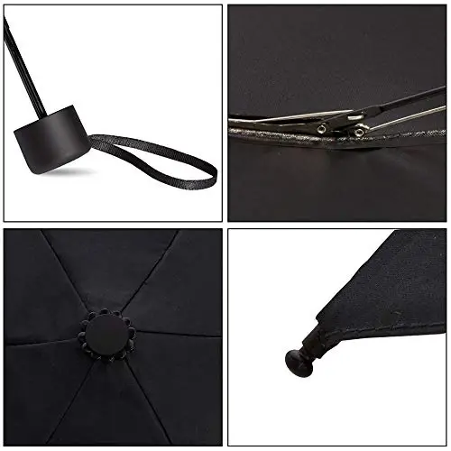 NOOFORMER Mini Travel Sun&rain Umbrella - Lightweight Compact Parasol Umbrellas with 95% UV Protection for Men Women Multiple Colors - 6