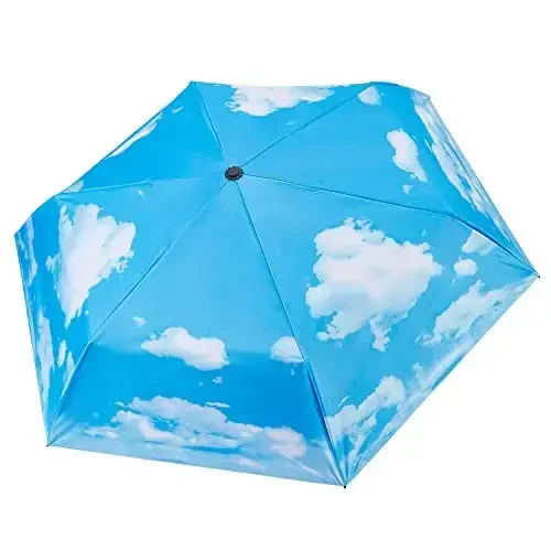 NOOFORMER Mini Travel Sun&rain Umbrella - Lightweight Compact Parasol Umbrellas with 95% UV Protection for Men Women Multiple Colors - 4